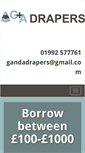 Mobile Screenshot of gandadrapers.co.uk